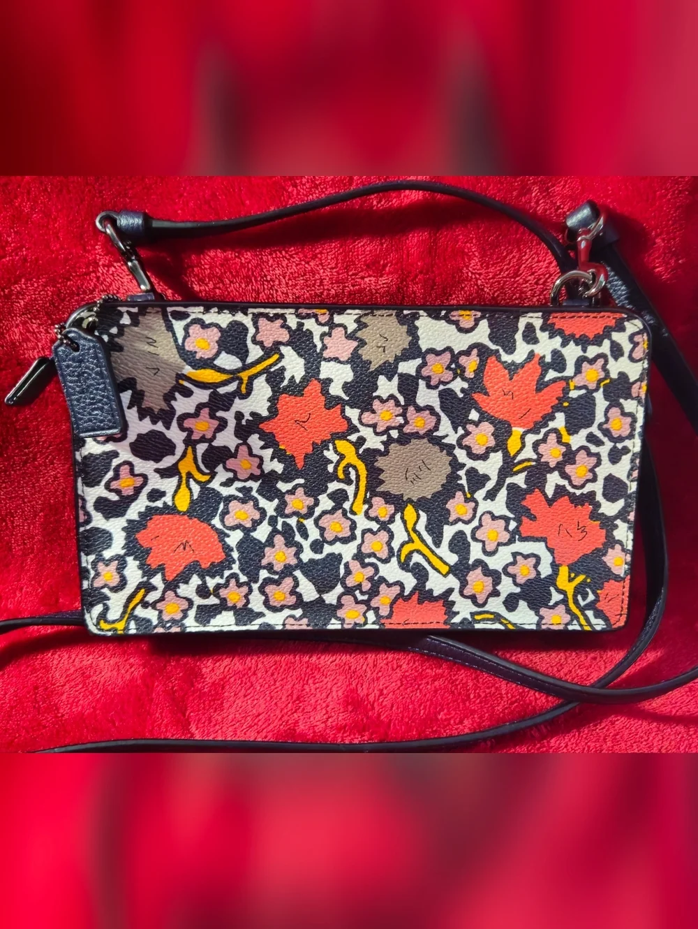 Coach Floral Multicolor Pop-Up Messenger Crossbody Bag
